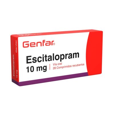 Escitalopram 10 mg medicamento antidepresivo para depresión y ansiedad