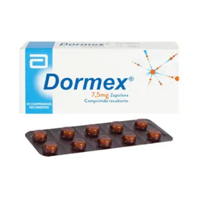 Dormex (Zopiclona) en Perú - imagen referencial del medicamento | Farmaneuro