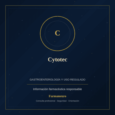 Cytotec información farmacéutica responsable en Farmaneuro